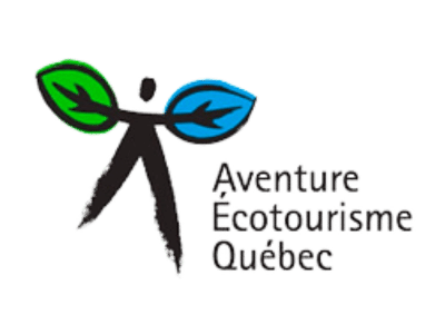 Engagement vert, Logo Aventure Écotourisme Québec, éco-responsable à La Secousse